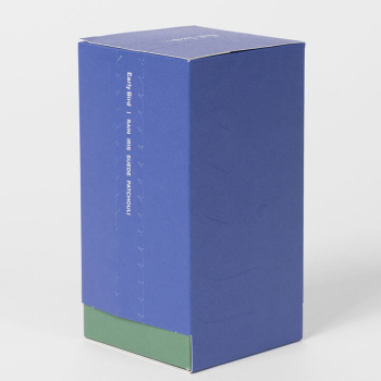 Paul Smith Duftkerze Early Bird,Glasgefäss, blau-grün, Verpackung